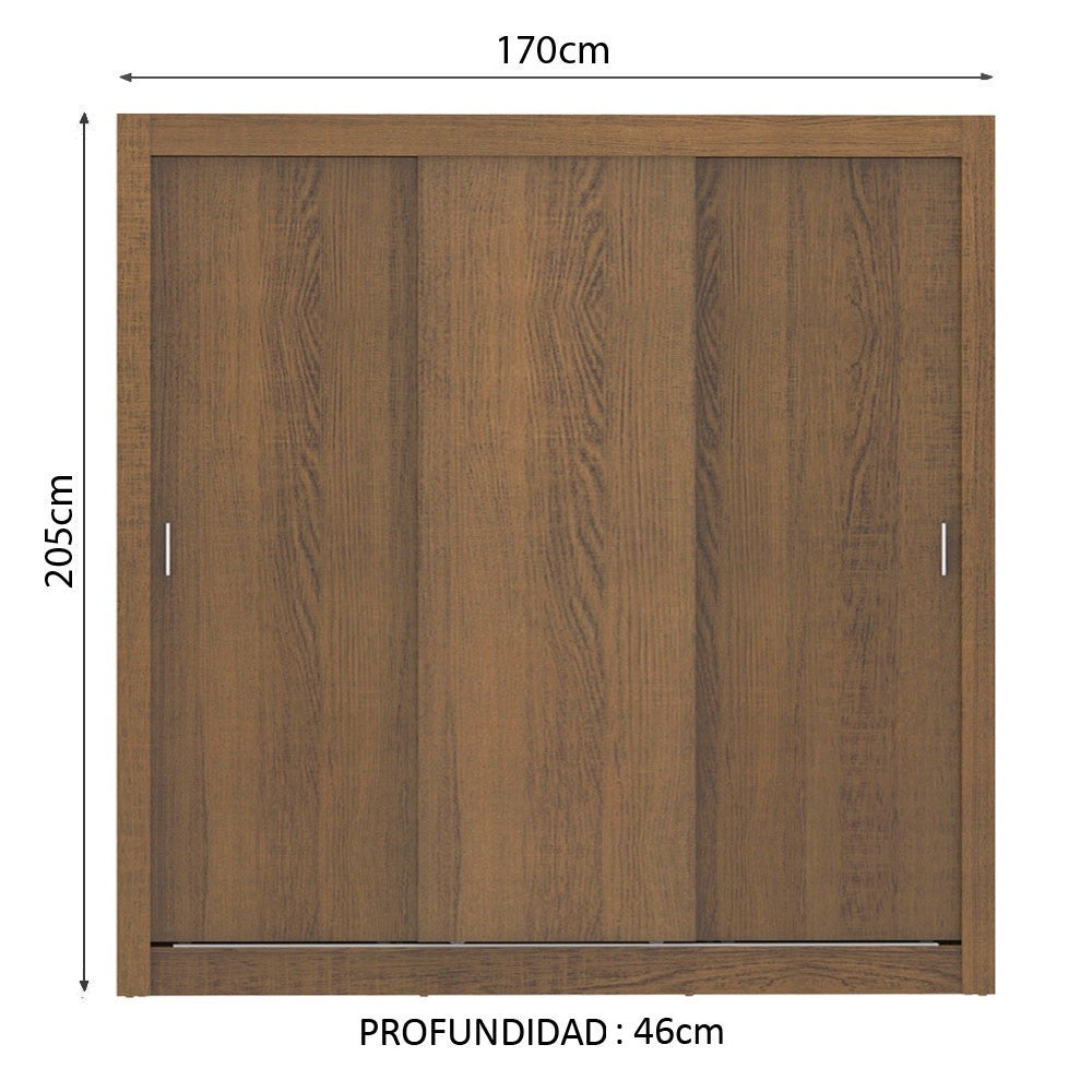 ROPERO 3P 2C PHI PHI RUSTIC