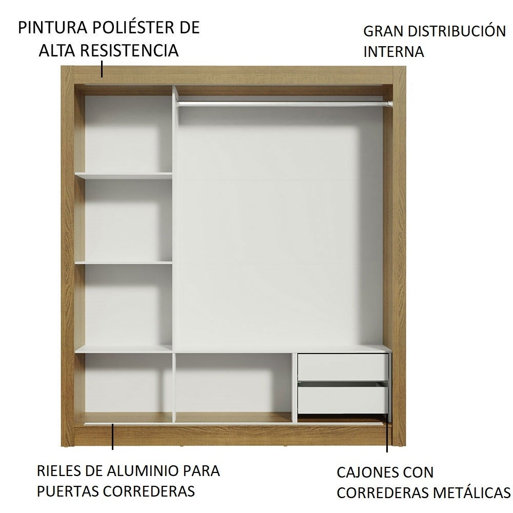 ROPERO 3P 2C PHI PHI RUSTIC