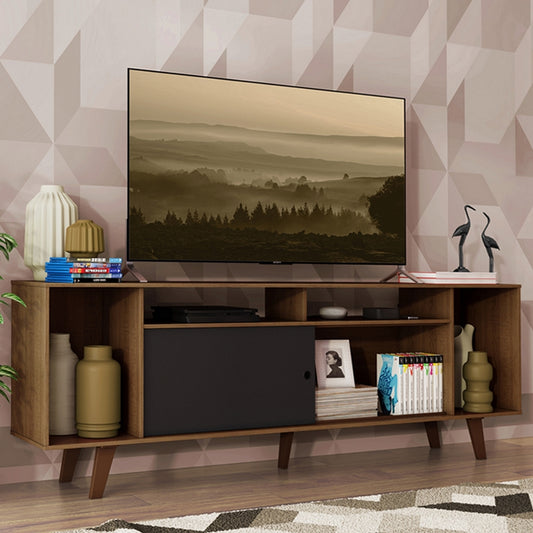 MESA DE TV TREVI RUSTIC & NEGRO